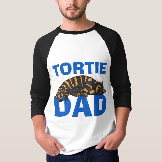 TORTIE CAT DAD Tortoiseshel Cat T-Shirts (Voorkant)