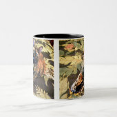 Tortie Cat met groene ogen Tweekleurige Koffiemok (Center)