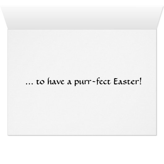 Tortie cat Paaskaart (Binenzijde Horizontaal (Onderkant))