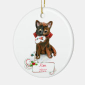 Tortie Cat Tortoiseshel Ornament (Links)