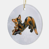 Tortie Cat Tortoiseshel Ornament (Links)
