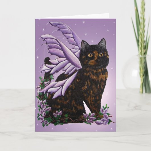 Tortie Fairy Cat Kaart (Voorkant)