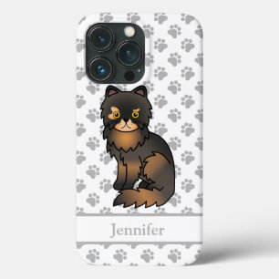 Tortie Point Perzische Mopshond Cute Cartoon Kat & Case-Mate iPhone Case