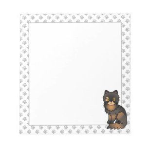 Tortie Point Perzische Mopshond Cute Cartoon Kat I Notitieblok