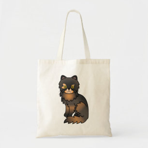 Tortie Point Perzische Mopshond Cute Cartoon Kat I Tote Bag