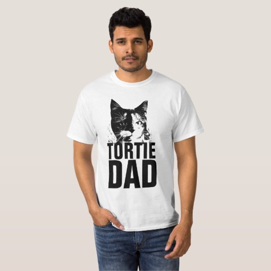 TORTIE tortoiseshel CAT DAD T-shirts (Voorkant volledig)