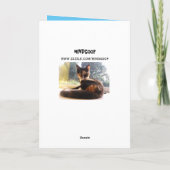 Tortie verjaardagskaart kaart (Achterkant)