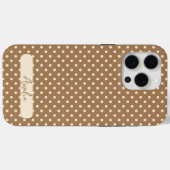 Tortilla Bruine en beige polka stippen Case-Mate iPhone Case (Achterkant (horizontaal))