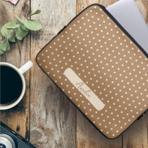 Tortilla Bruine en beige polka stippen