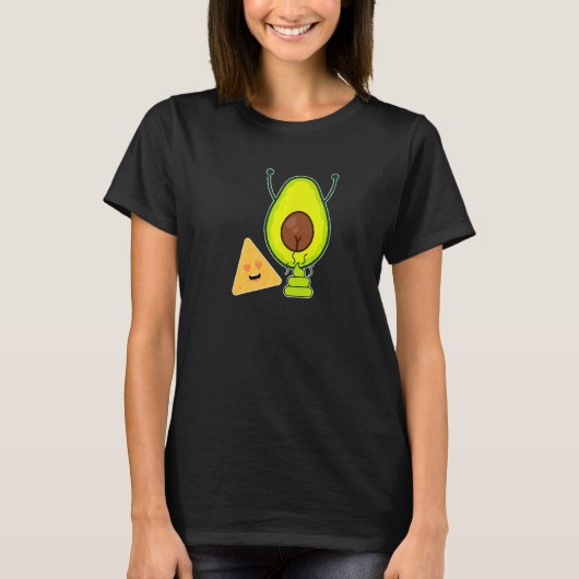 Tortilla Chip Guacamole Poop Pooping Avocado Vegan T-shirt (Voorkant)