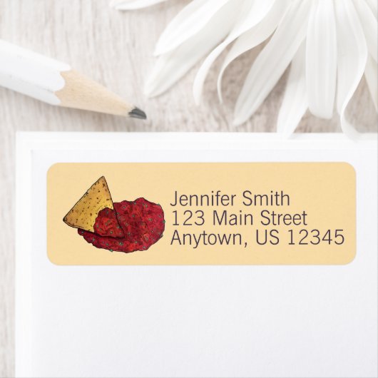 Tortilla Chips en Dip Tomato Salsa Mexican Food Etiket (Insitu)