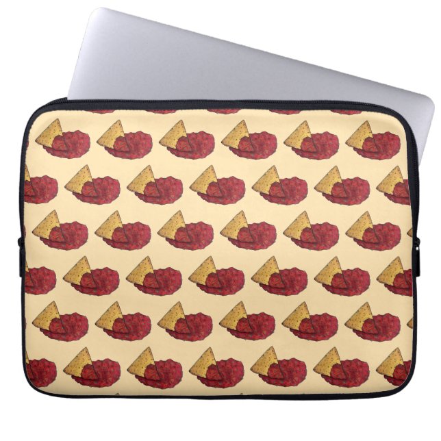Tortilla Chips en Dip Tomato Salsa Mexican Food Laptop Sleeve (Voorkant)
