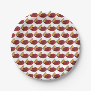 Tortilla Chips en Dip Tomato Salsa Mexican Food Papieren Bordje