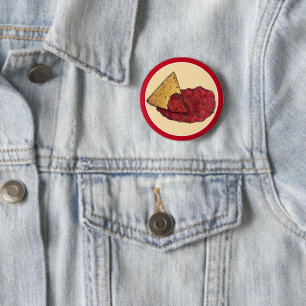 Tortilla Chips en Dip Tomato Salsa Mexican Food Ronde Button 5,7 Cm