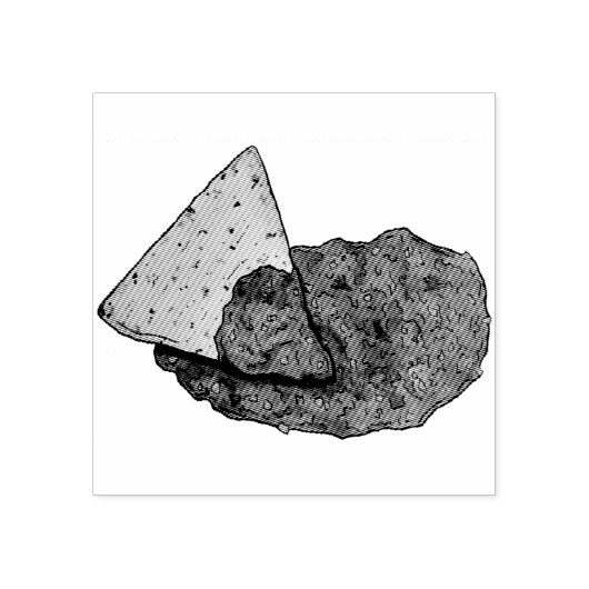 Tortilla Chips en Dip Tomato Salsa Mexican Food Rubberstempel (Afrduk)