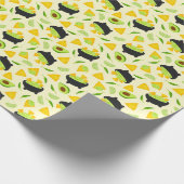 Tortilla Chips en Guacamole Pattern Cadeaupapier (Hoek)