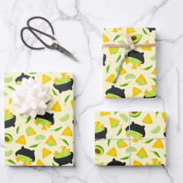 Tortilla Chips en Guacamole Pattern Inpakpapier Vel