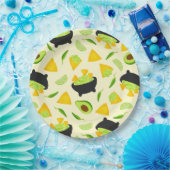 Tortilla Chips en Guacamole Pattern Papieren Bordje (Feest)