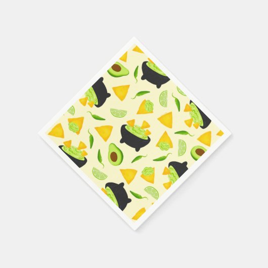 Tortilla Chips en Guacamole Pattern Servet (Hoek)