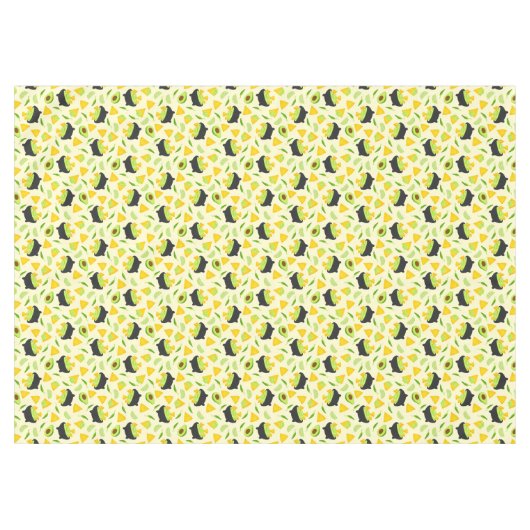 Tortilla Chips en Guacamole Pattern Tafelkleed (Voorkant (Horizontaal))