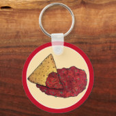Tortilla Chips en Tomato Salsa Snack Food Foodie Sleutelhanger (Voorkant)
