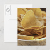 Tortilla-chips in houten kom briefkaart (Voorkant / Achterkant)