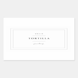 Tortilla Food Label Stickers