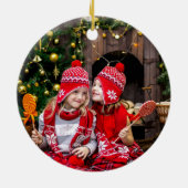 Tortilla Personalize Photo Christmas  Keramisch Ornament (Achterkant)