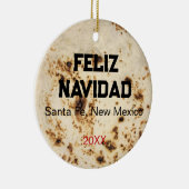 Tortilla Personalized Zia Christmas Gift Keramisch Ornament (Rechts)