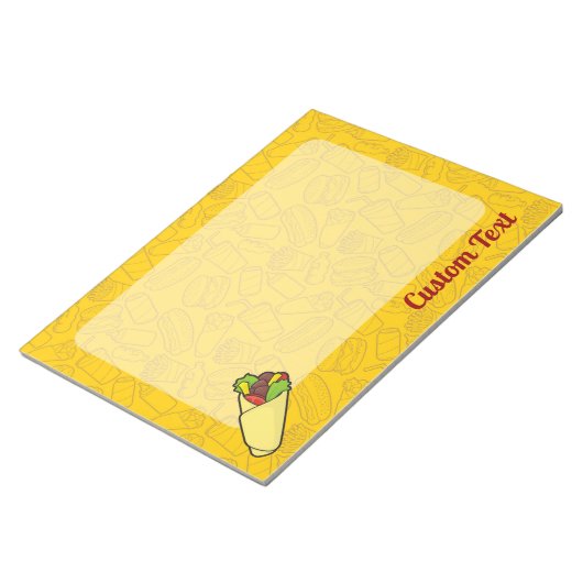Tortilla Sandwich-blocnote Notitieblok (Schuin)
