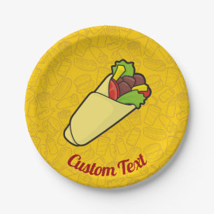Tortilla Sandwich-Bord Papieren Bordje