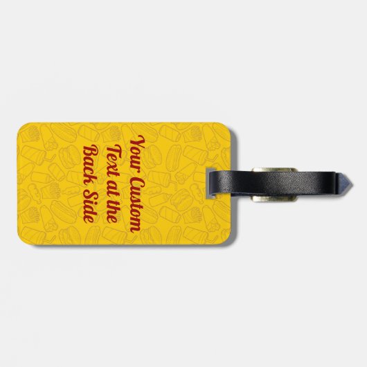 Tortilla Sandwich Wrap Bagagelabel (Achterkant horizontaal)