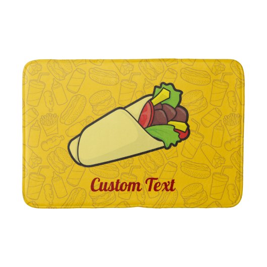 Tortilla Sandwich Wrap Bathroom Mat (Voorkant)