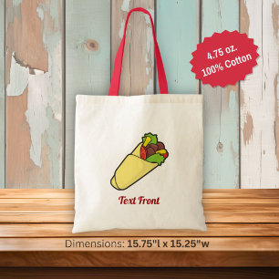 Tortilla Sandwich Wrap Boodschappentas Tote Bag