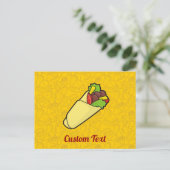 Tortilla Sandwich Wrap Briefkaart (Staand voorkant)