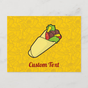 Tortilla Sandwich Wrap Briefkaart