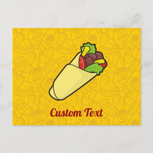 Tortilla Sandwich Wrap Briefkaart (Voorkant)