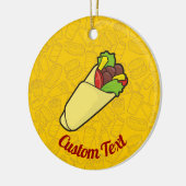Tortilla Sandwich Wrap Ceramic Ornament (Links)
