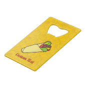 Tortilla Sandwich Wrap Credit Card Open Creditkaart Flessenopener (Voorkant Gekanteld)