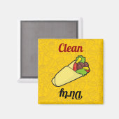Tortilla Sandwich Wrap Dishwasher Magnet (Voorkant / Achterkant)