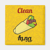Tortilla Sandwich Wrap Dishwasher Magnet (Voorkant)