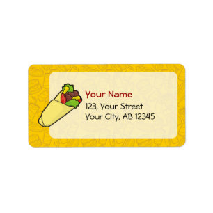 Tortilla Sandwich Wrap Etiket