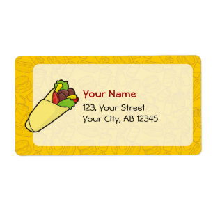 Tortilla Sandwich Wrap Etiket