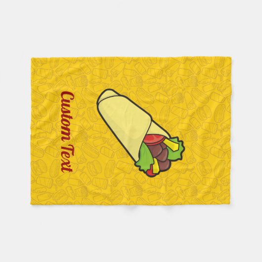 Tortilla Sandwich Wrap Fleece Blanket (Voorkant (Horizontaal))