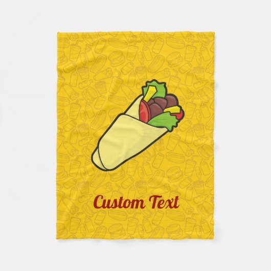 Tortilla Sandwich Wrap Fleece Blanket Deken (Voorkant)