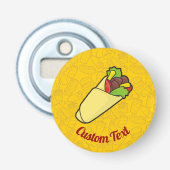 Tortilla Sandwich Wrap Flesopener Button Flesopener (Voorkant)