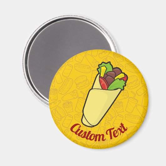 Tortilla Sandwich Wrap Magneet (Voorkant / Achterkant)
