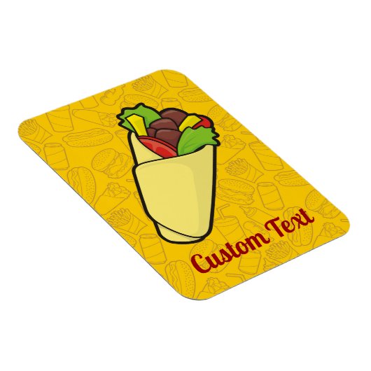 Tortilla Sandwich Wrap Magnet Magneet (Rechterzijde)