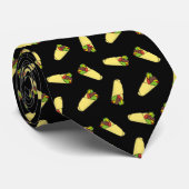 Tortilla Sandwich Wrap Pattern Stropdas (Opgerold)