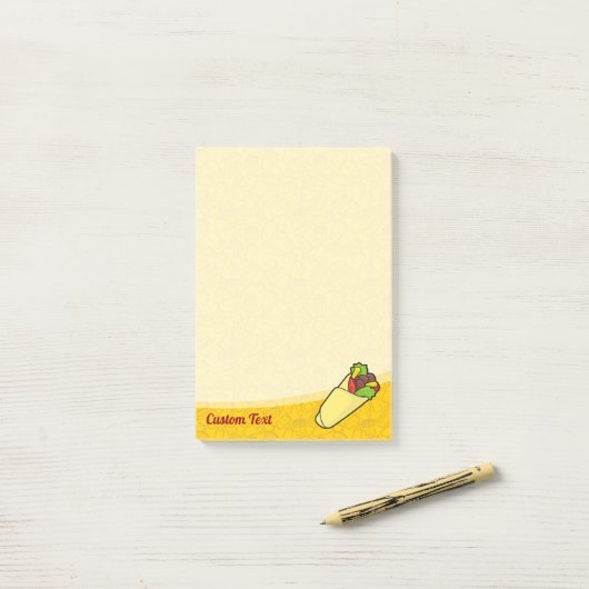 Tortilla Sandwich Wrap Post-it® Notes (Op bureau)
